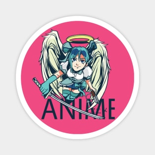 Anime Angel Warrior Girl Magnet